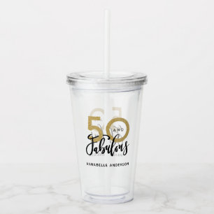 50 jaar en geweldige verjaardag acryl drinkbeker
