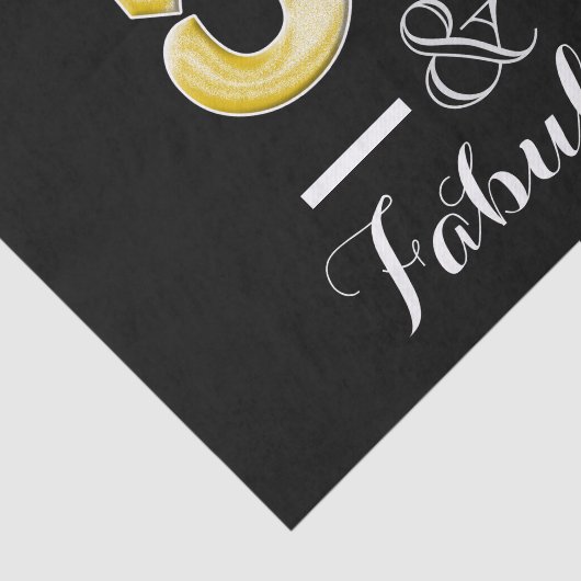 50 jaar en geweldige zwarte goudverjaardag tissuepapier (Detail)