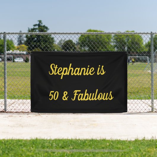 50 jaar en gouden gouden gouden gouden gouddag spandoek (Insitu)