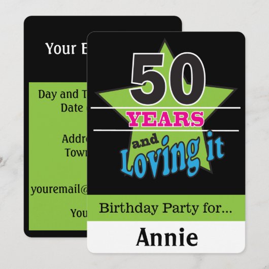 50 jaar en ik hou ervan kaart (Voorkant / Achterkant)