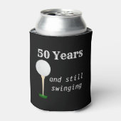 50 jaar en nog steeds Golfbal zwemmen Blikjeskoeler (Blikje Voorkant)