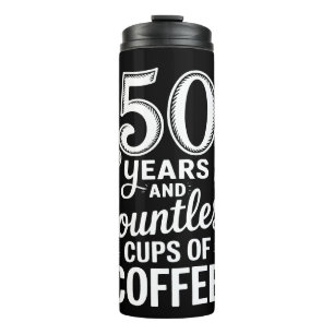 50 Jaar en Ontelbare Koppen Koffie  Thermosbeker