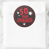 50 jaar ervaren | 50e verjaardag ronde sticker (Tas)