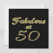 50 jaar Fabulous at 50 Gold Typography Age 50 Kaart (Voorkant)
