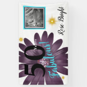 50 jaar Fabulous, paarse maisy on white Spandoek (Verticaal)