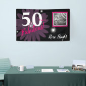 50 jaar Fabulous, Sparkly paars maisy Spandoek (Beurs)