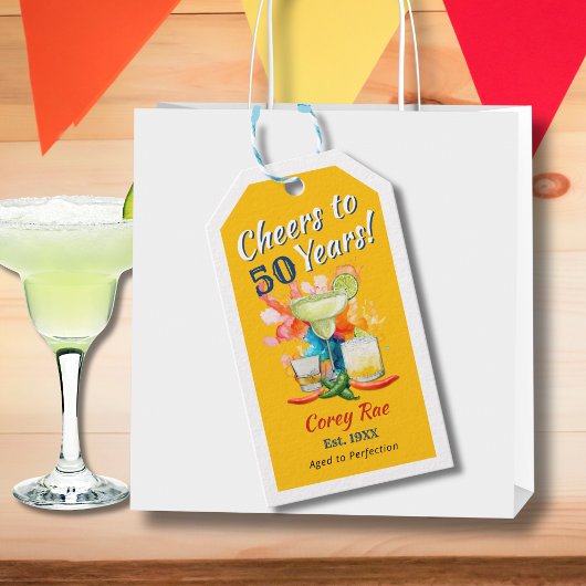 50 jaar feest 50ste verjaardag cadeaulabel