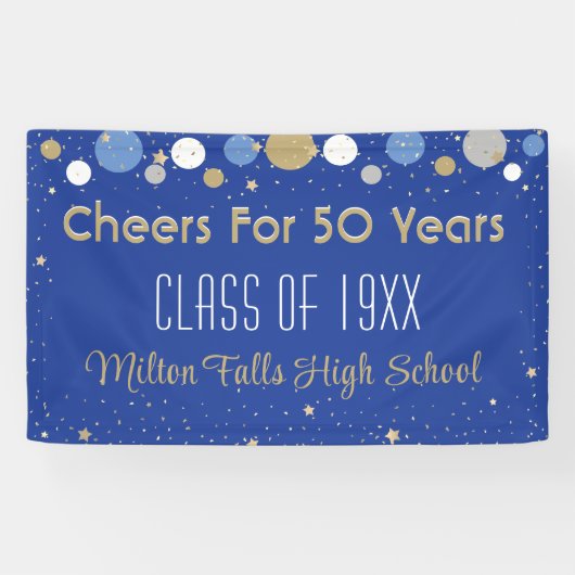 50 jaar feestklas reunion banner (Horizontaal)