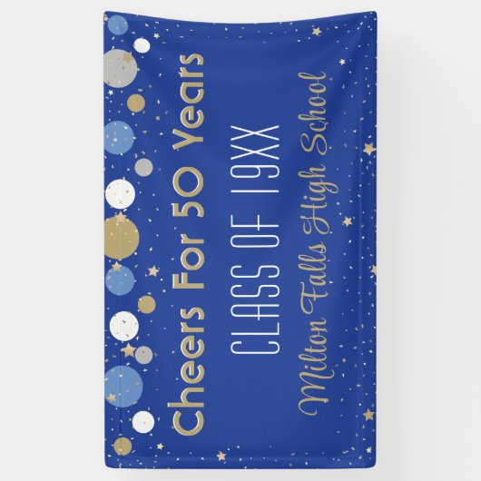 50 jaar feestklas reunion banner (Verticaal)