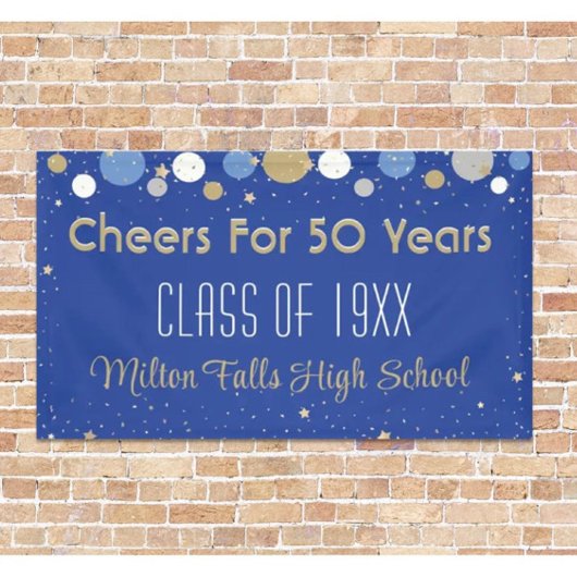 50 jaar feestklas reunion banner