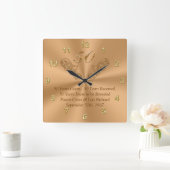 50 jaar feestklok met Jouw tekst of verwijdering Vierkante Klok (Huis)