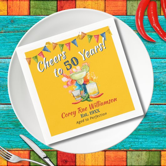 50 Jaar Fiesta 50ste Verjaardag Servet