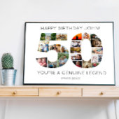 50 jaar Fotocollage Verjaardag, feest Poster