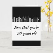 50 jaar Funny Old Age Masculine Humor Kaart (Gele Bloem)