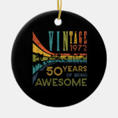 50 jaar  geboortedag 1972 50e verjaardag keramisch ornament (Voorkant)