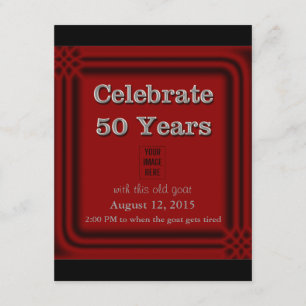 50 jaar gedenkdag oude geitfoto-uitvindingen kaart