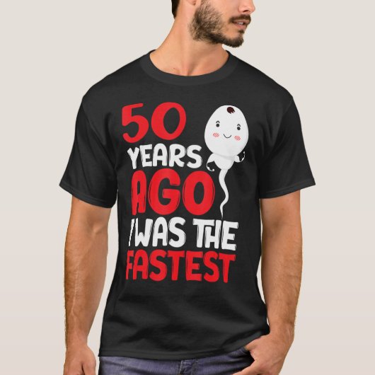 50 jaar geleden was ik de snelste 50ste verjaardag t-shirt (Voorkant)