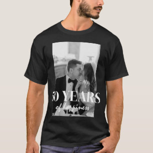 50 Jaar Gelukkig Huwelijk Elegante Huwelijksverjaa T-shirt