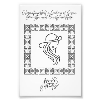 50 jaar genade en schoonheid foto afdruk