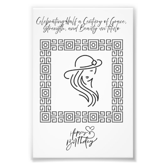 50 jaar genade en schoonheid foto afdruk (Voorkant)