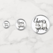 50 jaar gepersonaliseerde zilveren glitter confetti (Voorkanten)