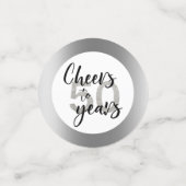 50 jaar gepersonaliseerde zilveren glitter confetti (Kleine voorkant)