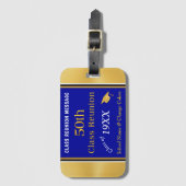 50 jaar gespecialiseerde Reunion Souvenirs Bagagelabel (Voorkant (verticaal))