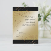 50 jaar gevierd, RSVP-reactiekaart RSVP Kaartje (Staand voorkant)