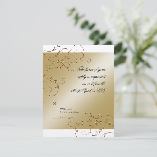 50 jaar gevierd, RSVP Response Kaart (Staand voorkant)