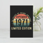 50 jaar geweldig September verjaardag Kaart (Staand voorkant)
