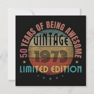 50 jaar geweldig vintage 1973 custom  feestdagenkaart