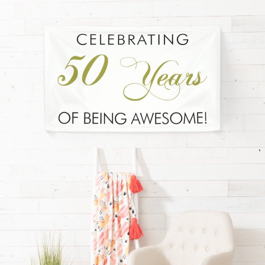 50 jaar Geweldige banner vieren (Insitu)