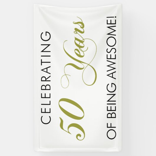 50 jaar Geweldige banner vieren (Verticaal)