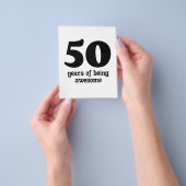 50 jaar geweldige flyer (Hand)