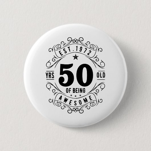 50 jaar Geweldige Ronde Button 5,7 Cm (Voorkant)