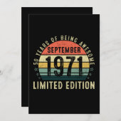 50 jaar Geweldige september 2010 Kaart (Voorkant / Achterkant)