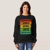 50 jaar Geweldige sinds april 1972 50e geboorte Trui (Voorkant volledig)