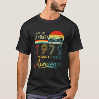 50 jaar Geweldige T-shirt in januari 1972