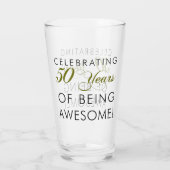 50 jaar Geweldige vieren Glas (Achterkant)