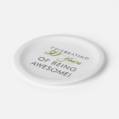 50 jaar Geweldige vieren Papieren Bordje (Gekanteld)