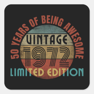 50 jaar geweldige vierkante sticker