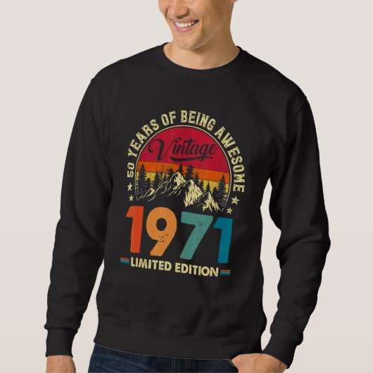 50 jaar Geweldige Vintage 1971 Trui (Voorkant)