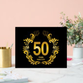 50 jaar Gold Glitter Jubileum Acryl Bord (Huwelijk)