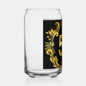 50 jaar Gold Glitter Jubileum Blikvorm Glas (Links)