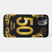 50 jaar Gold Glitter Jubileum Case-Mate iPhone Case (Achterkant (horizontaal))
