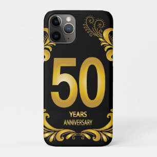 50 jaar Gold Glitter Jubileum Case-Mate iPhone Case
