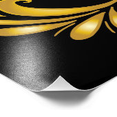 50 jaar Gold Glitter Jubileum Foto Afdruk (Hoek)