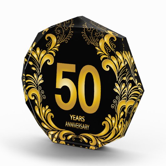 50 jaar Gold Glitter Jubileum Fotoblokken (Rechts)