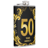 50 jaar Gold Glitter Jubileum Heupfles (Rechts)