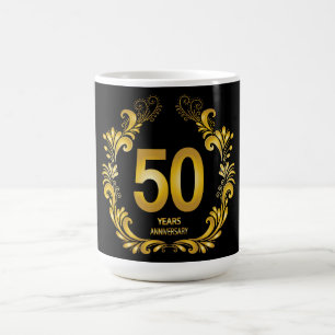 50 jaar Gold Glitter Jubileum Koffiemok
